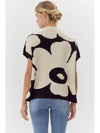 Big Flower SS Sweater Top