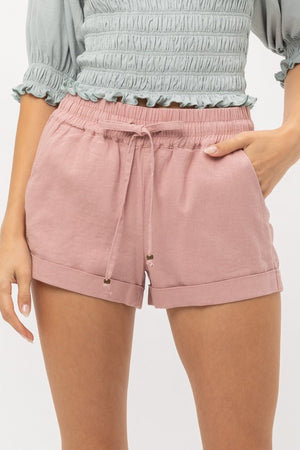 Linen Drawstring Shorts