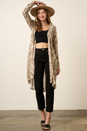 Animal Print Midi Cardigan