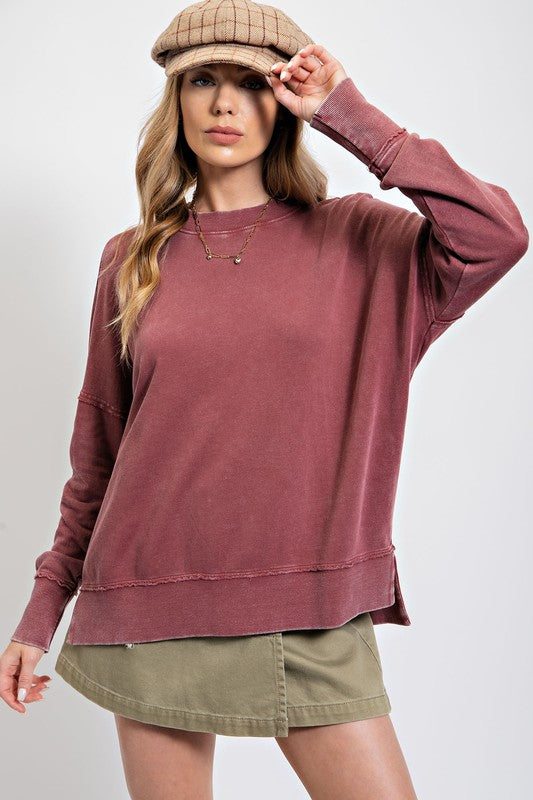 Washed Pullover Sweatshirt