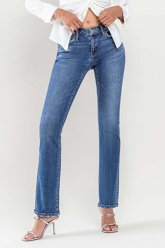 Excitedness Low Rise Slim Bootcut Jeans