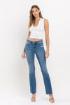 Well Rounded Mid Clean Raw Hem Bootcut Jeans