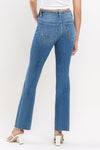 Well Rounded Mid Clean Raw Hem Bootcut Jeans