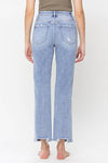 90'S Super High Rise Distressed Straight Jeans