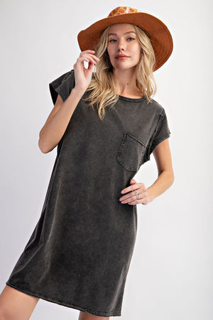 Mineral Wash Knit Dress