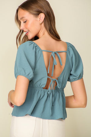 Back & Tie Babydoll Top