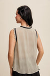 Triple Bow Tie Sleeveless Top