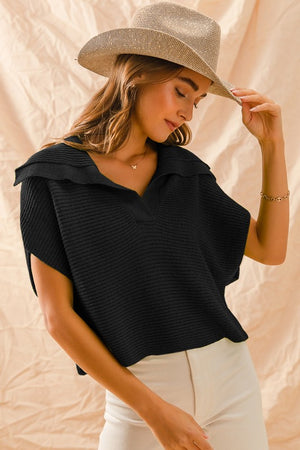 Shawl Collar Dolman Sweater Top