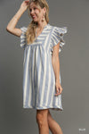 Stripe V-Neck Dress