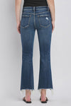 Convient Mid Rise Frayed Hem Crop Bootcut Jeans