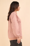 Quilted Collar LS Top