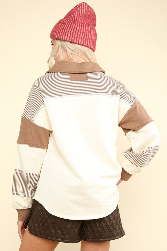 Colorblock Stripe LS Top