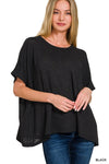 Oversized Slub Pocket Hacci Top