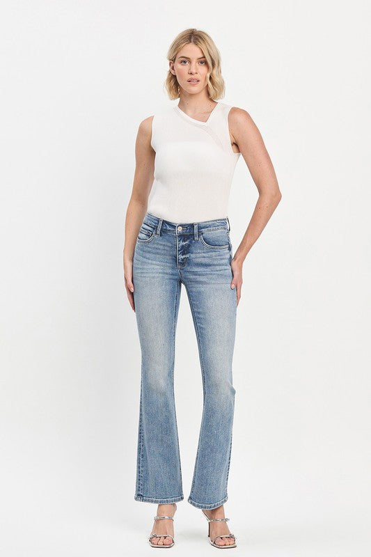 Futuristic Mid Rise Bootcut Jeans