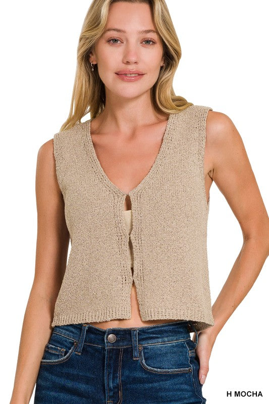 Hook & Eye Sweater Vest Top