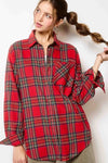 Plaid Flannel Button Down Shirt