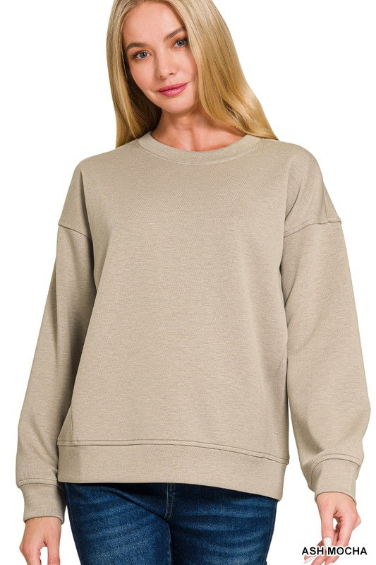 Round Neck Scuba Sweatshirt