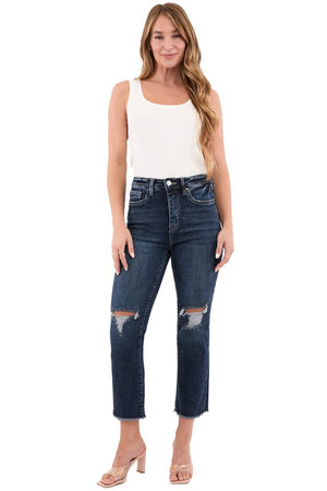 Dylan High Rise Cropped Straight Jeans