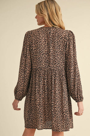 Triple Bow Leopard Dress