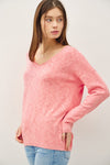 VNeck Slub Sweater