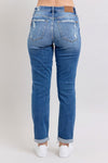 Mid Rise Button Fly Boyfriend Jeans