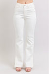 HW Side Slit Slim Bootcut Jeans