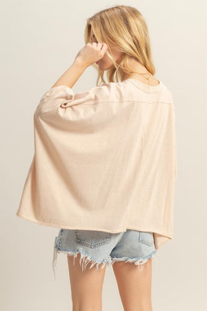 High Low Cotton Knit Top