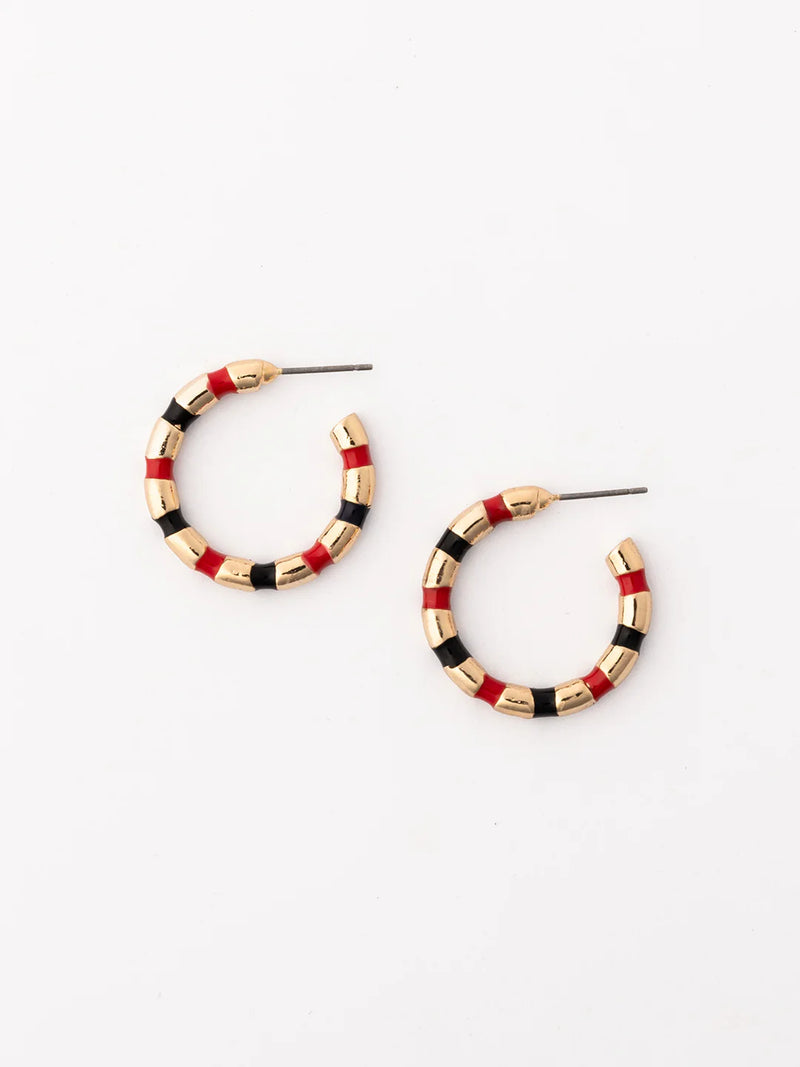 Nellie Gold Two Tone Hoop Earrings