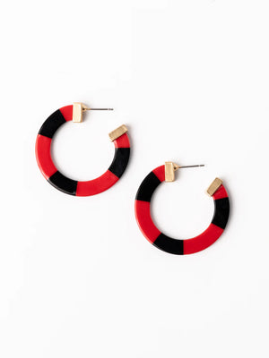 Melody Two Tone Stripe Earrings