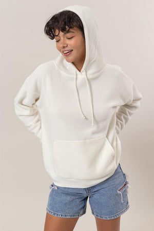 Brushed Oversized Hoodie Top