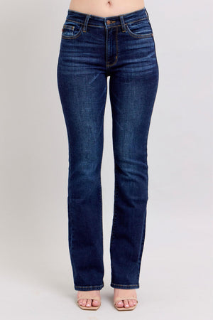 Dark Non Distressed Bootcut Jeans