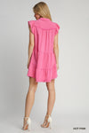 Mineral Wash Frayed Tier Dress