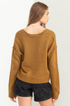 Drop Shoulder VNeck Sweater