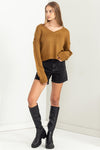 Drop Shoulder VNeck Sweater