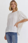 Smock Shoulder Half Sleeve Top