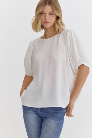 Smock Shoulder Half Sleeve Top