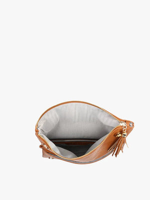 Isadora Whipstitch Flapover Wristlet Crossbody