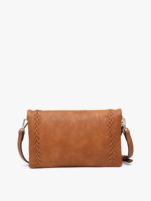 Isadora Whipstitch Flapover Wristlet Crossbody