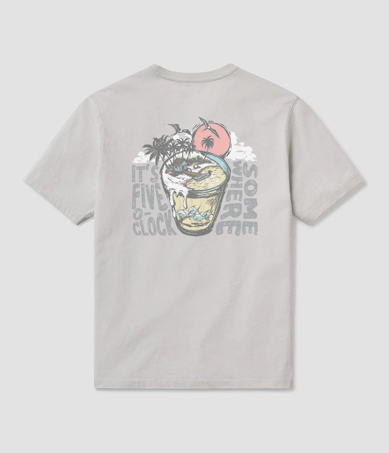 Beach Draft- 5:00 Somewhere SS Graphic Tee