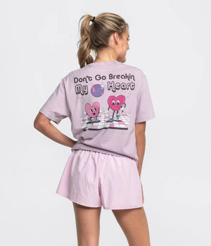 Comfort Food- Don't Go Breakin My Heart SS Graphic Tee