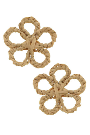 Tahiti Raffia Stud Earrings