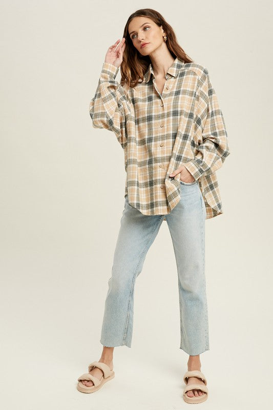 Casual Plaid Button Down Shirt