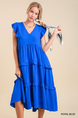 Flutter Tier Midi Dress