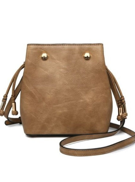 Rain Lizard Drawstring Bucket Crossbody Purse