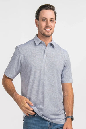 Heather Madison Stripe Polo Shirt